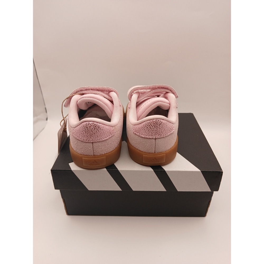 Adidas VL Court 3.0 CFI Toddler Shoes Pink Glitter Suede Gum Sole JP7851 Size 5K - Picture 2 of 6